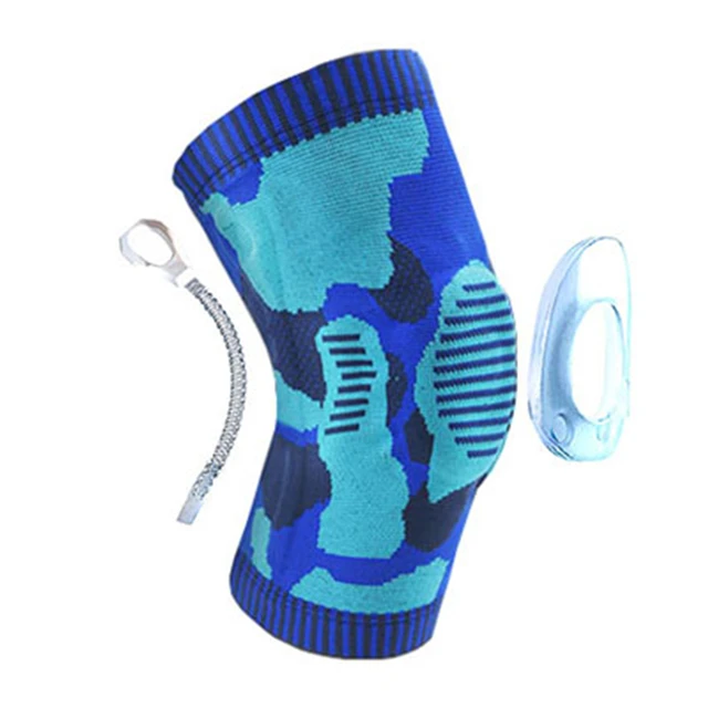 Knee Pads Professional Compression Knee Brace Support for Arthritis Relief, Joint Pain, ACL, MCL, Meniscus Tear, Post Surgery Style E Blue 1pcs