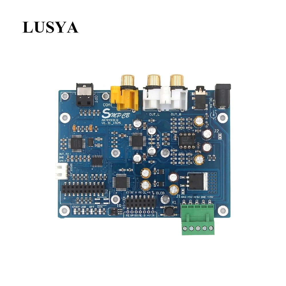 

Lusya AK4493 EQ DAC DSD DOP Coaxial Fiber SPDIF Digital Audio DAC Decoder Board support IIS 384KHz DSD512 G3-014