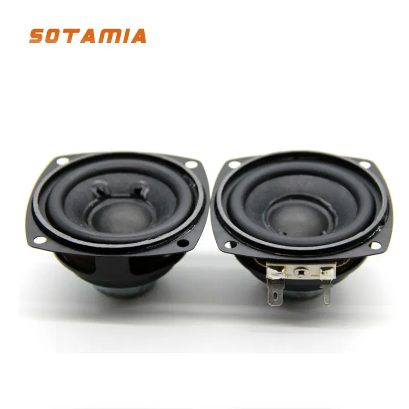 

SOTAMIA 2Pcs 2.5 Inch Audio Sound Music Speaker Driver Inner Magnet 4 Ohm 10 W DIY Bass Multimedia Speaker For Home Theater