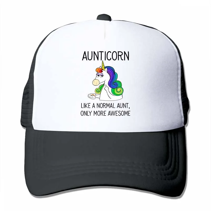 Aunticorn нормальная тётя только более потрясающая бейсболка для мужчин и женщин Кепка для водителя грузовика модная Регулируемая Кепка - Цвет: 4-Black