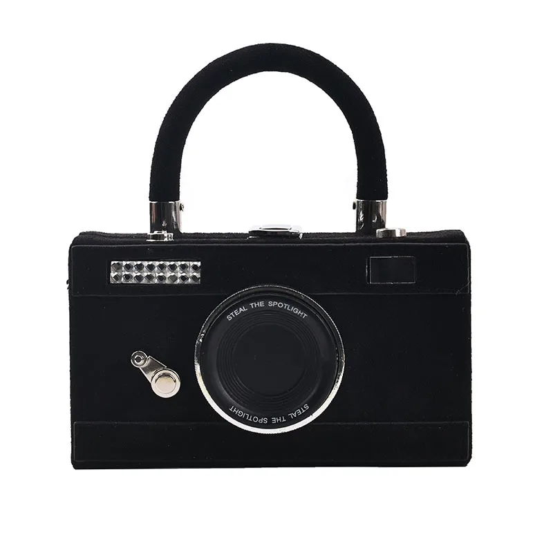 HISUELY 2022 New Women Personalized Fashion Camera Shape Clutch Ladies Casual Mini Crossbody Bag Small Shoulder Bag Purse BG2242 