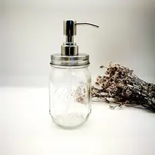 1 шт. дозатор мыла крышки Мейсон крышка кувшина дозатор лосьона аксессуары для ванной комнаты нержавеющая сталь для комнаты серебро ванная комната