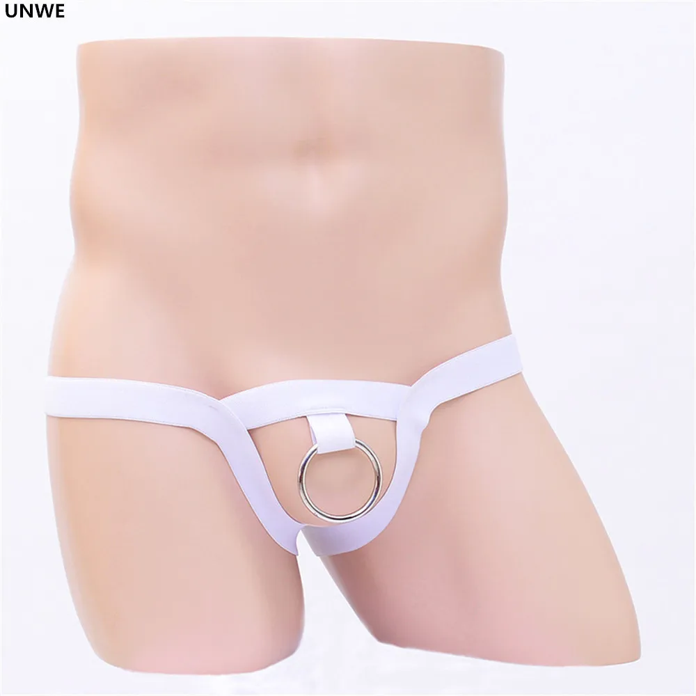 

Belt Man String Thong Underwear Pouch Metal Ring Men Tight G String Solid Color Mini Micro Thong String Low Rise Sexy Fun