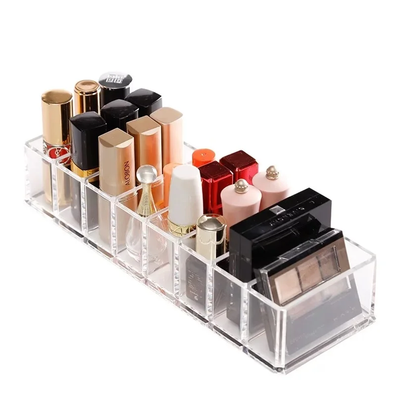 Small PS пластиковый органайзер для косметики CC Коробка Для Хранения Крема ясность косметический держатель для макияжа туалетный шкаф Косметическая полка с Порошковым дисплеем - Цвет: Small