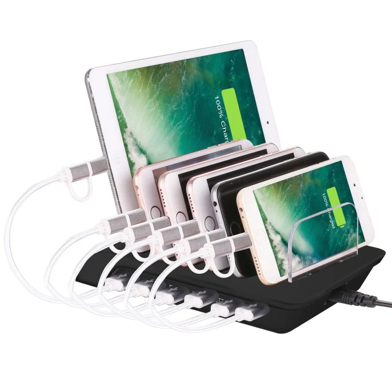 

YM-UD06 5V 10.2A Output Universal Desktop Multi-functional Deconstructable 6 Mouth USB Mobile Phone Tablet