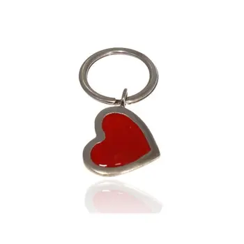 

Silver keychain with enamels Atika heart motif collection