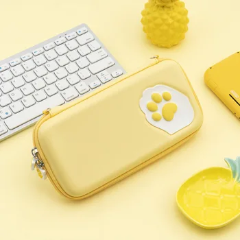 

Colorful Cat Paw Switch Storage Bag Silicone Hard Cover Shell Waterproof Box NS Lite Game Case For Nintendo Switch Accessories