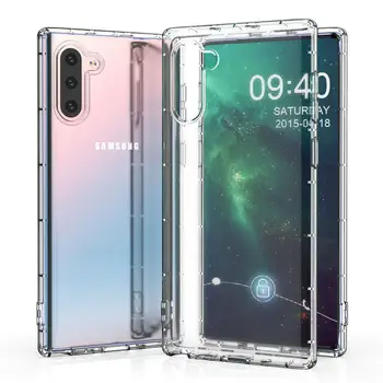 

100pcs/lot Anti-fingerprint Shockproof Soft FULL Clear TPU Case For Samsung Galaxy NOTE 10