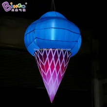 Персонализированные 1,5 м высота конус мороженого надувные/надувные мороженое со светодиодами игрушки