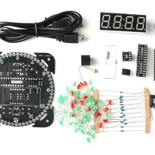 DS1302 цифровой светодиодный Дисплей модуль вращающийся электронный сигнал тревоги 0,56 дюймов цифровые часы светодиодный Температура Дисплей DIY Kit Дисплей доска