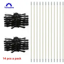 7/10/14 шт. нейлоновые щетки дымохода котла набор кистей бытовые промышленные дымохода котла сушильная машина для очистки сушилка воздуховодов ящик для инструментов