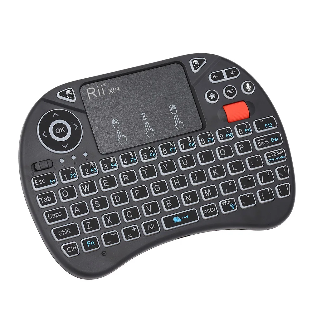 

Rii i8X 2.4GHz Backlit Wireless Keyboard Touchpad Air Mouse Handheld Gaming Remote Control for Android 8.1 TV Box Smart TV PC