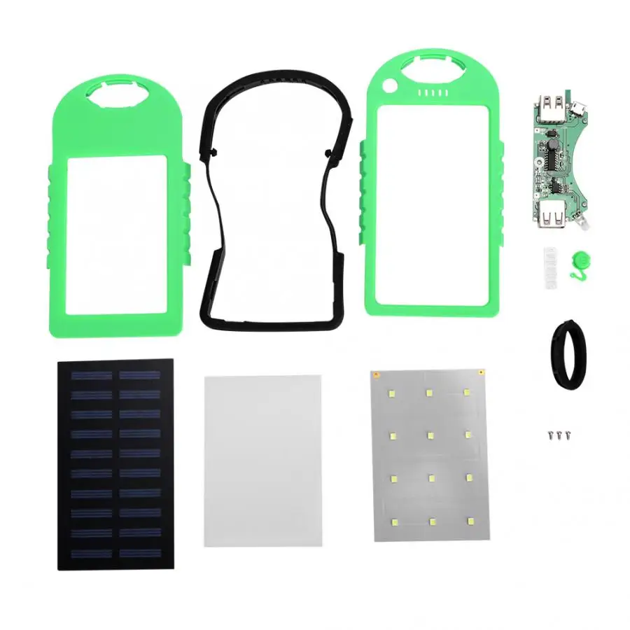 Аккумулятор портативный мобильный телефон банк питания корпус зарядное устройство коробка для iPhone с светодиодный свет Внешняя батарея коробка - Цвет: green