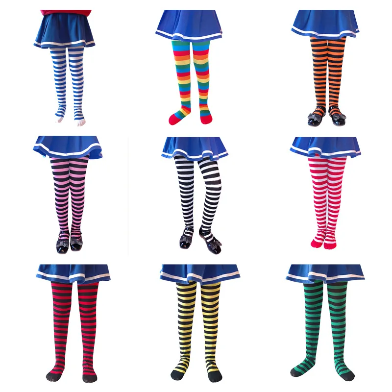 Halloween Girl Striped Pantyhose Party Costume Props