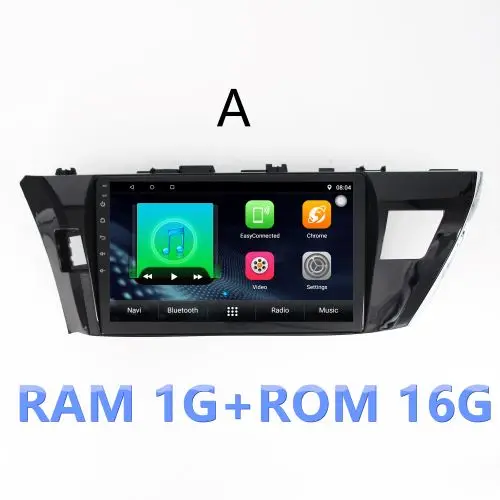 10' 2din автомобильный gps Радио навигатор 2G+ 3 2G Android мультимедийный плеер для toyota Corolla с радио BTstereo FM wifi - Цвет: Черный