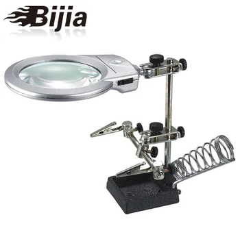 

BIJIA Desktop Magnifying Glass Welding Auxiliary Fixture with Universal Clamp Clamping Magnifier MG16129-A