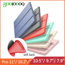 IPad aire caso de iPad 2 aire caso 2018 de 9,7 Funda trasera de silicona suave, Slim de cuero de la Pu cubierta inteligente para iPad 2018 6th generación caso(China)