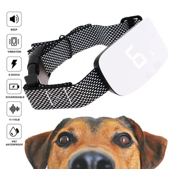 

Electric Dog Training Collar Waterproof Rechargeable Remote Control Pet Anti Bark 7 level No Bark Collar with LCD Display 40%off