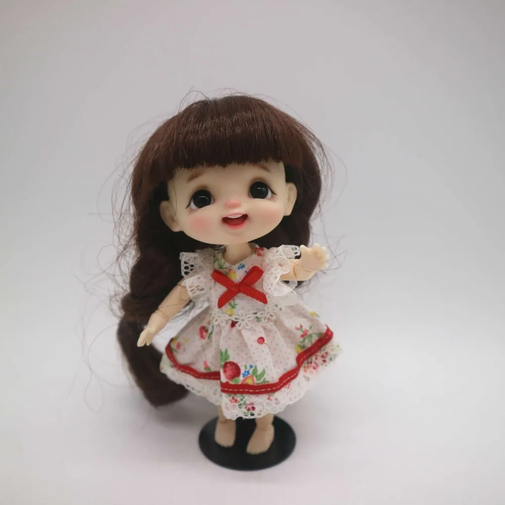 Sto кукла 3,0 смех куклы Ob голова DIY Ob 11 кукла голова - Цвет: doll 1 in wig dress