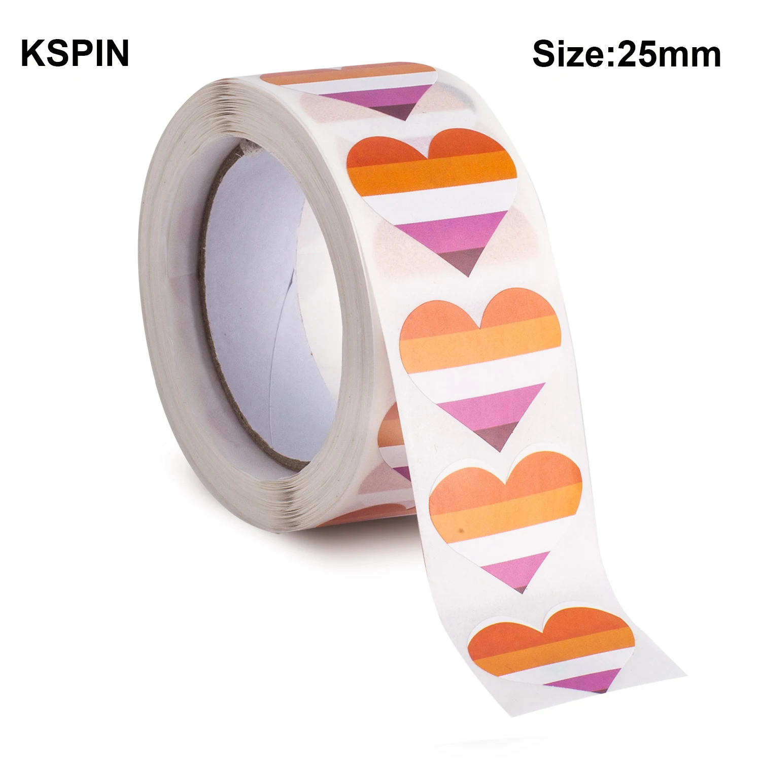 500 Stück Aufkleber, 25 mm, Regenbogen-Transgender, bisexuell, asexuell, Papieraufkleber, Etikett, Verpackung, Siegel, Basteln, Bevorzugungsetikett, Topper, Etiketten – Detail 4