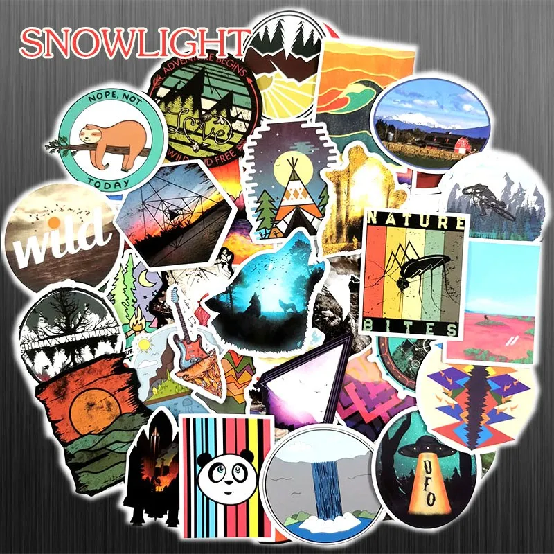 10/50 pcs/pack Adventure Travel Stickers For Motorcycle Phone Skateboards Laptop Luggage Bicycl Car Toy Stickers XB
