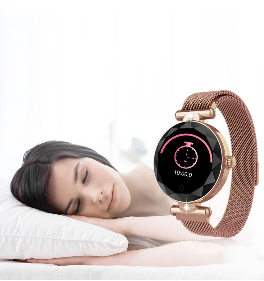 Bluetooth Смарт часы для женщин сердечного ритма кровяное давление мониторинг сна smartwatch шагомер водонепроницаемый браслет для Android iOS