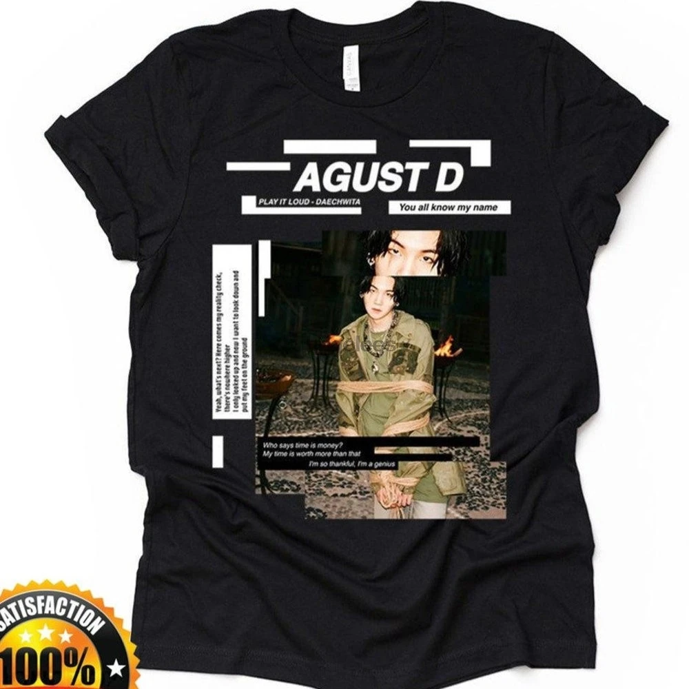 Футболка Agust D Daechwita-Suga Yongi AgustD K-Pop Kpop Merch толстовка с капюшоном длинная футболка RC113