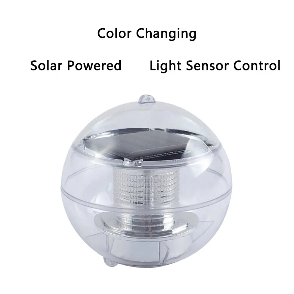 Solar Water Floating Water Lamp Led Light Control Bottom Metal Colorful Color Waterproof Pond Floating Water Ball Lamp