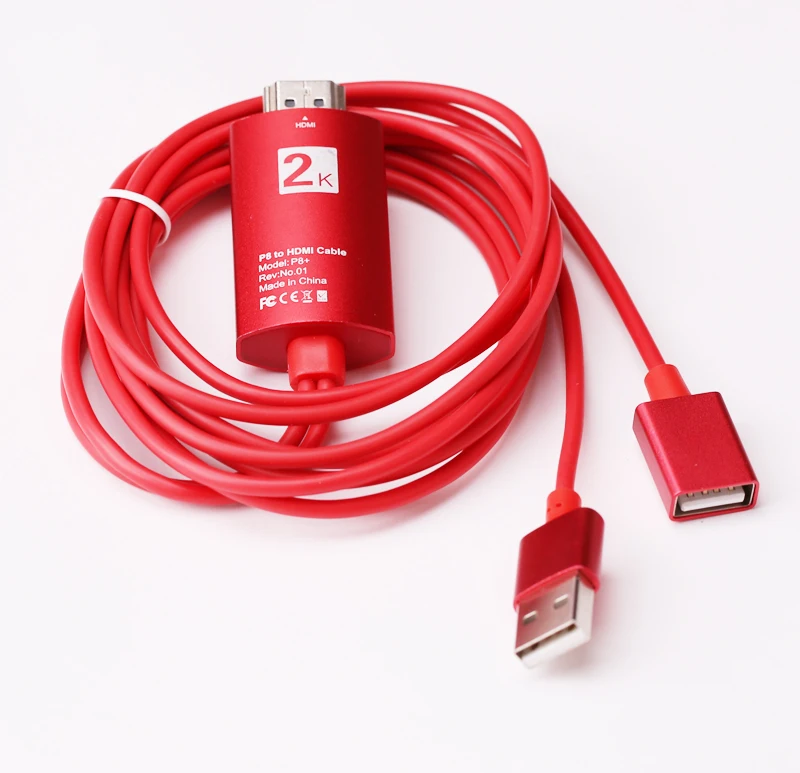2K Micro usb type C IOS Android экран телефона зеркалирование литой кабель для iPhone iPad huawei samsung LG подключение к HDMI ТВ проектор