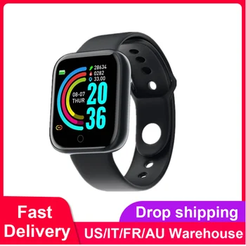 

For Y68 Sports Smart Watch Waterproof Oxygen Calories Alarm Sleep Monitoring Find Phone Monitor Smart Wristband TP Plastic