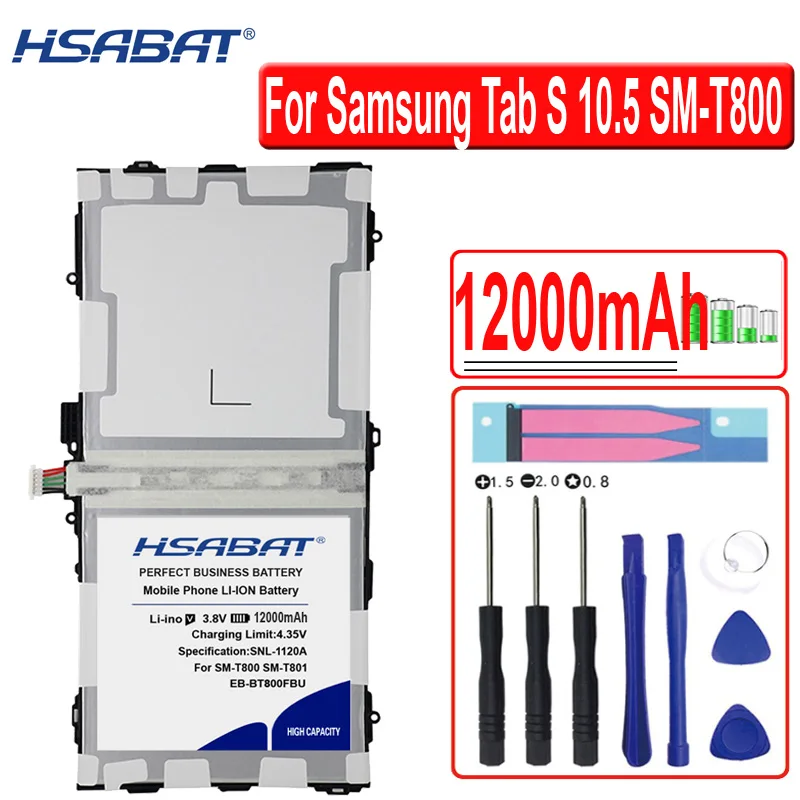 HSABAT 12000 мА/ч Φ аккумулятор для Samsung GALAXY Tab S 10 5 EB-BT800FBU T805C EB-BT800FBC T807 T800 T801 | Мобильные