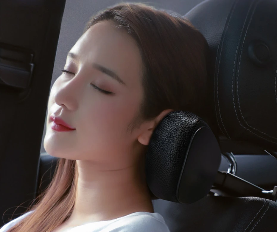 Универсальная автомобильная подушка Baseus с объемным эффектом Памяти, теплая Автомобильная подушка для шеи из искусственной кожи, подголовник для автомобильного сиденья, подушка для головы, автоаксессуары