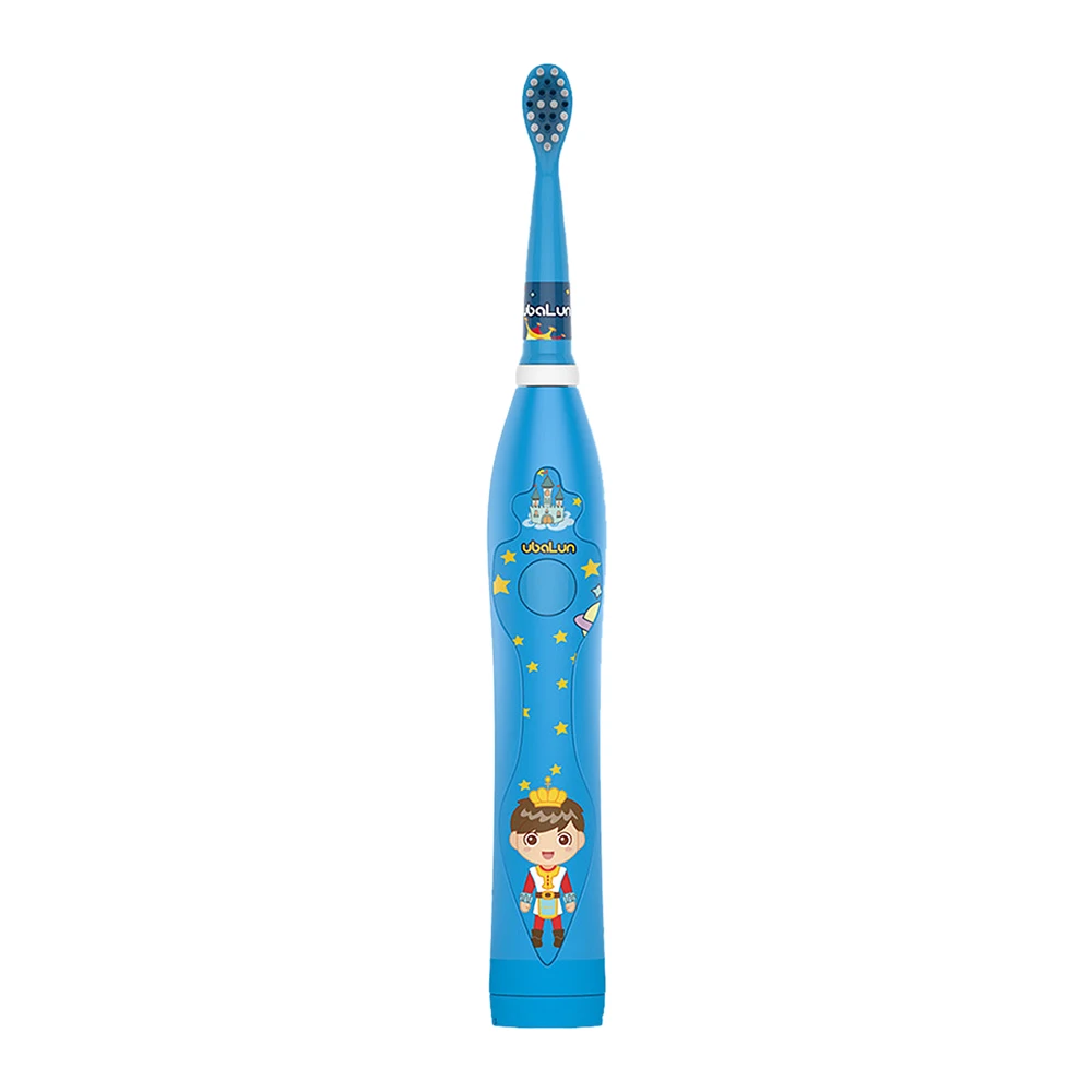 Rechargeable Electric Toothbrush For Kids Toothbrush USB Sonic Portable Charger Charging 4 Heads Electric Tooth Brush - Цвет: blue