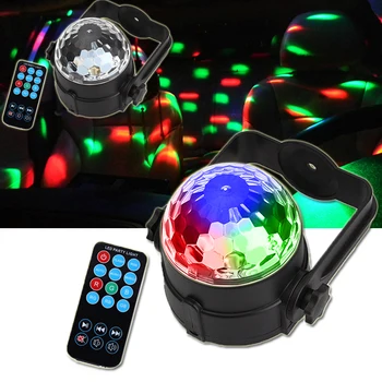 

Sound Activated Disco Ball Party Lights Strobe Effect Lamp DC 5V 3W RGB LED Stage Lights For Home KTV Xmas Wedding Show