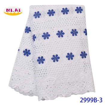 

NIAI Pure Cotton Swiss Voile Lace In Switzerland With Stones African Dry Lace Fabric High Quality Nigerian For Wedding XY2999B-6