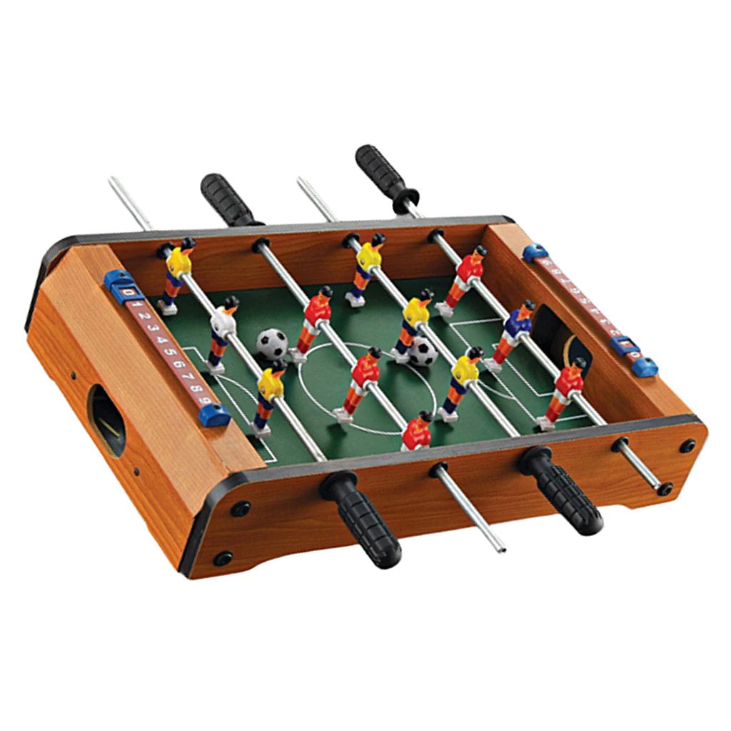 Portable Solid Table Football Set Tabletop Foosball Kids Family Adults Toy Game