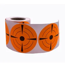 200pcs/Roll Adhesive Paper Reactive Florescent Parper Round Fluorescent Shooting Archery Practice Target Sticker Multi-color