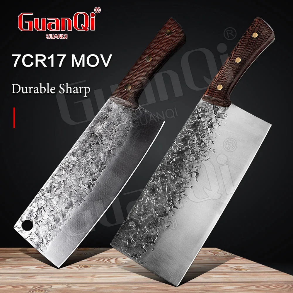 Handmade Chopping Knives Cleaver Slaughter Butcher Knife Full