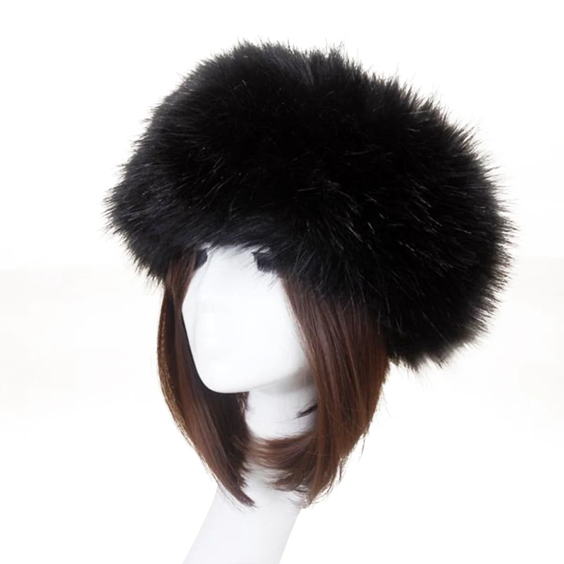 sheepskin bomber hat Thicken Hat Winter Imitation Fur Female Korean Version of The Empty Top Hat Warm Hat Ring Headgear Ornament Hat Fox Fur Beanie orange mad bomber hat