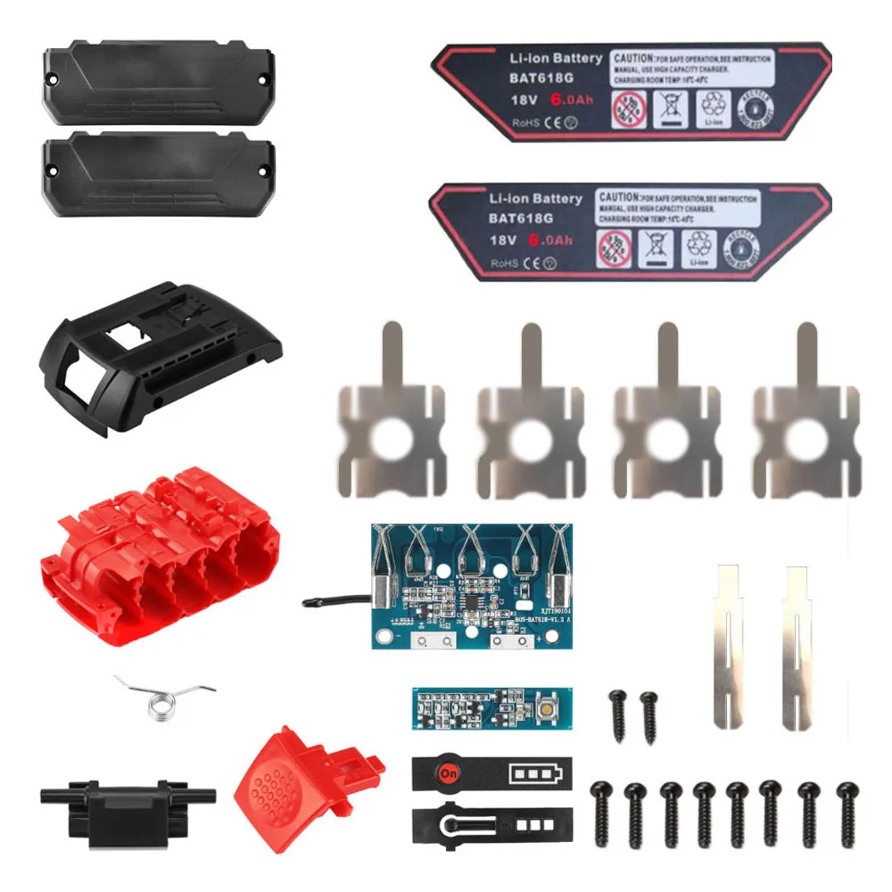 BAT618 Li ion Battery Plastic Case Charging Protection Circuit Board PCB Box For Bosch 18V BAT610
