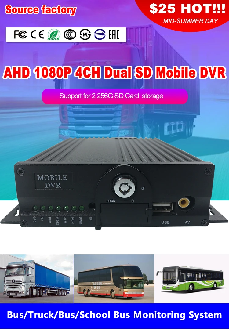 LSZ для автомобиля 4-channle/Mdvr Прямая с фабрики автобус цифровой видеорегистратор грузовик 4CH
