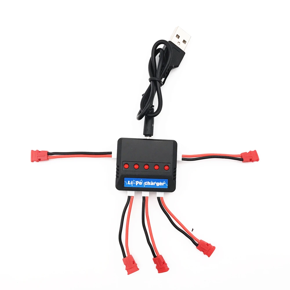 3,7 v Lipo батарея 5 в 1 Зарядное устройство USB для E010 H31 Hubsan X4 Syma X5SW X5C X5HW X5UW/UDI RC Quadcopter W/RC Светодиодный