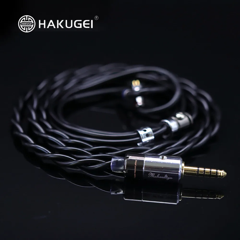 HAKUGEI Black Dragon 2pin 4.4mm イヤホンケーブル FENGRU HAKUGEI ブラックドラゴンイヤホンアップグレードケーブル 2Pin