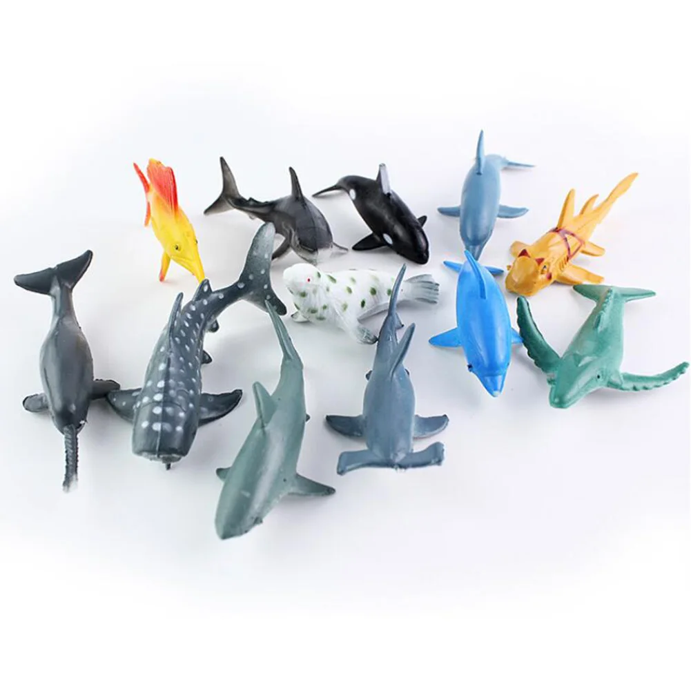 24 шт./лот моделирование модель морского животного украшения Океаническая и морская жизнь ПВХ Фигурки для детей подарок