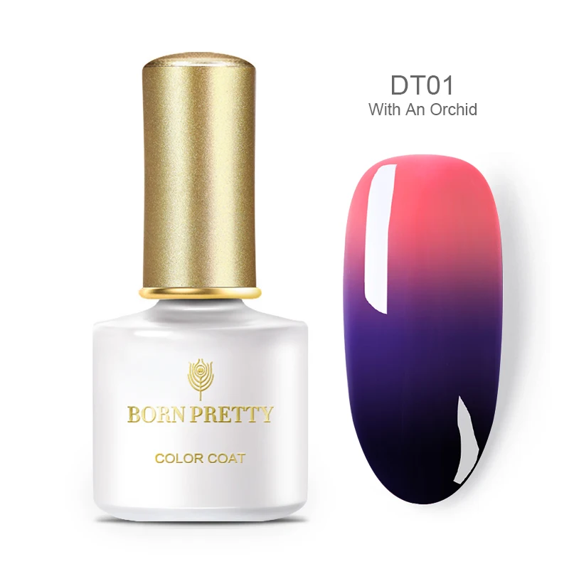 BP-DT01 BORN PRETTY термический гель лак для ногтей Температура Изменение цвета УФ гель Отмачивание гель лак для ногтей 6 мл 40 цветов нужно УФ лампа лечение - Цвет: BP-DT01