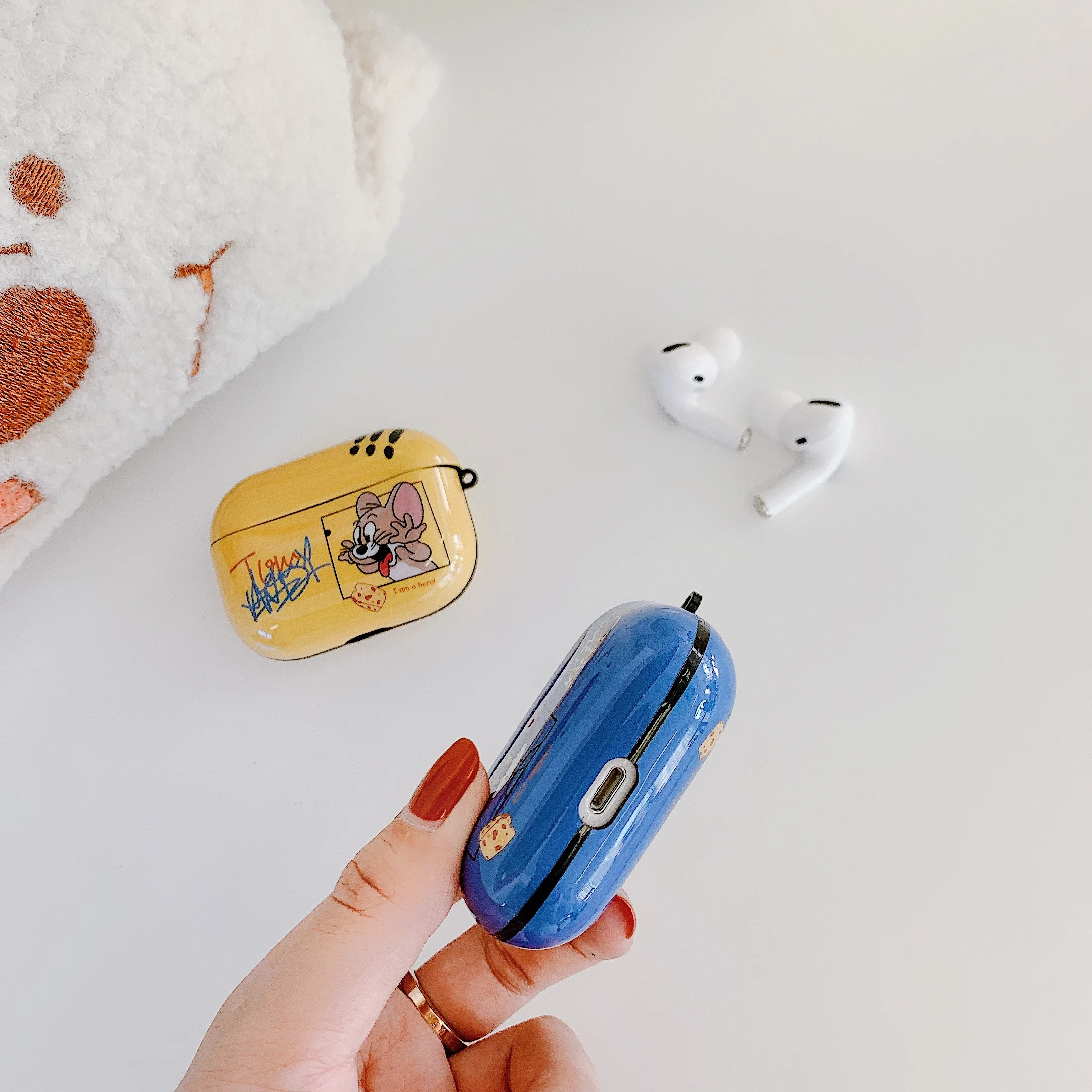 Мягкий чехол из ТПУ с рисунком Тома и Джерри для Apple AirPods Pro, беспроводной Чехол для наушников с Bluetooth