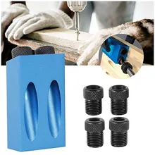 Localisateur de trous obliques pour le travail du bois, mèches de trous de poche, Kit de gabarit de trous d'angle de 15 degrés, Guide de perçage, trou bricolage menuiserie