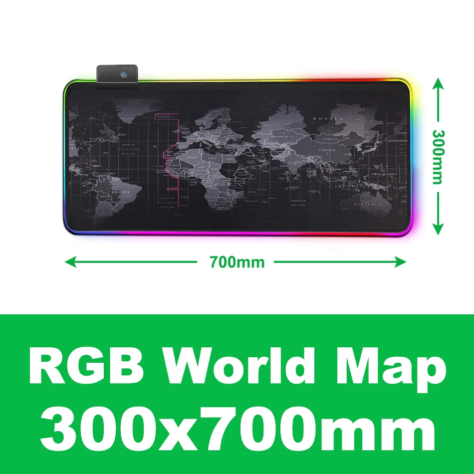 RGB 30 x 70 cm Игровой коврик для мыши большой коврик для мыши RGB компьютерный коврик для мыши геймерский коврик Mause Настольный коврик с подсветкой xxl коврик для клавиатуры с подсветкой Mauspad - Цвет: RGB 30 x 70 cm