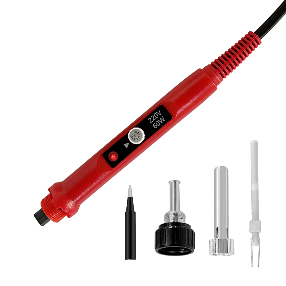 Electric Soldering Iron 60/80W Digital Temperature Adjustable Set With Tips Stand Tin Wire