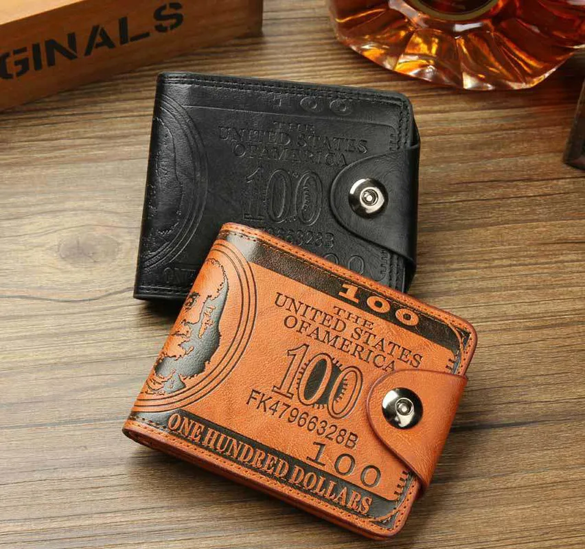 Высококачественный брендовый кожаный мужской кошелек, модный кошелек по цене доллара, повседневный клатч, кошелек для денег, сумка, кредитный держатель для карт
